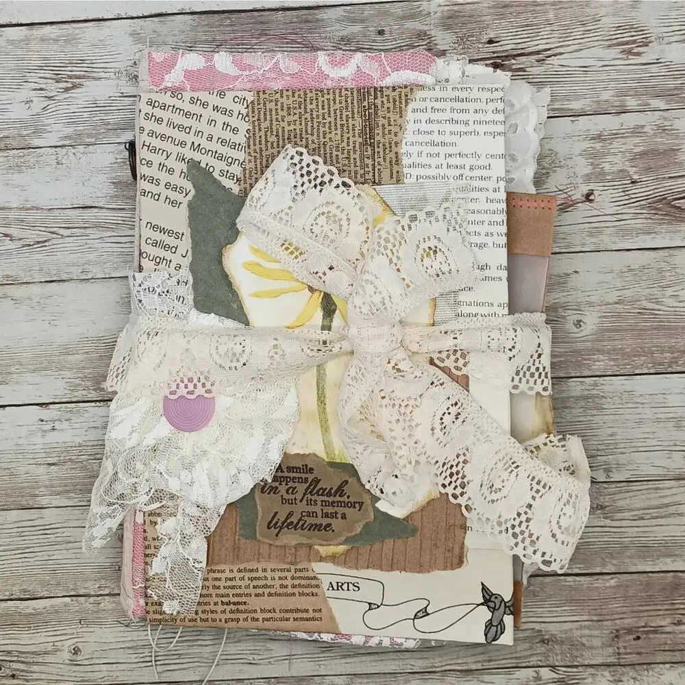 Pink Embellished Junk Journal: Flowers, Birds and Butterflies (Lifetime)